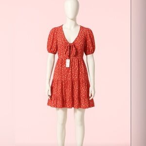 LC Lauren Conrad Tiered Tie Front Sundress